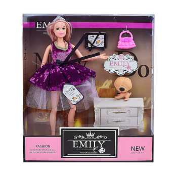 фото лялька emily з аксесуарами, у коробці, від 3 років (qj081c)
