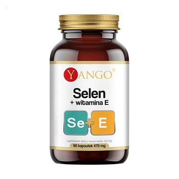 фото дієтична добавка в капсулах yango selenium + vitamin e селен + вітамін e, 470 мг, 90 шт