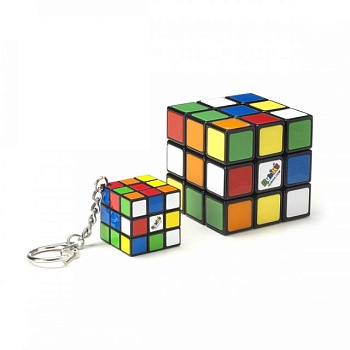 фото набір головоломок 3х3 rubik's класичне пакування - кубик та міні-кубик (з кільцем)