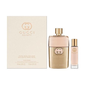 фото парфумований жіночий набір gucci ladies guilty gift set (парфумована вода, 90 мл + парфумована вода, 15 мл)