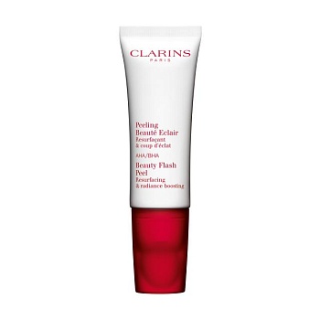 фото пілінг для обличчя clarins beauty flash peel на основі гліколевої та саліцилової кислоти, 50 мл
