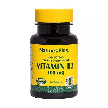 foto харчова добавка вітаміни в таблетках naturesplus vitamin b-2 рибофлавін (вітамін b2) 100 мг, 90 шт