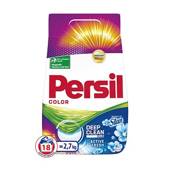 foto пральний порошок для кольорових речей persil color свіжість від silan 18 циклів прання, 2.7 кг