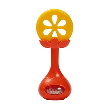 foto дитяча іграшка-прорізувач-брязкальце lindo апельсин, від 3 місяців (б 388)