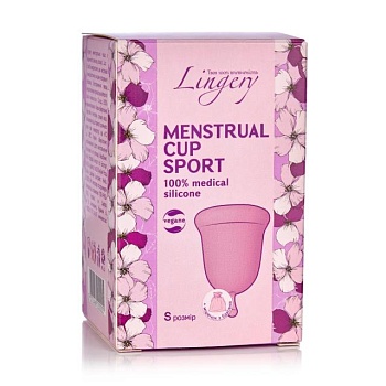 фото менструальна чаша lingery sport з медичного силікону, рожева, розмір s, 1 шт