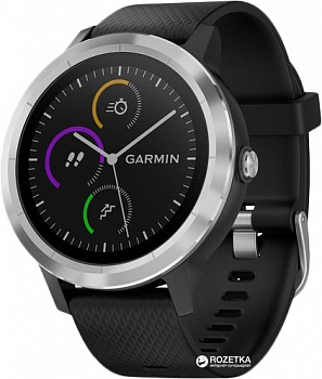 foto спортивные часы garmin vivoactive 3 black / stainless steel (010-01769-02)