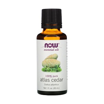 фото ефірна олія now foods essential oils 100% pure atlas cedar атлас кедра, 30 мл
