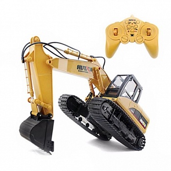 foto экскаватор huina toys 1550 metal excavator (yellow) [20216]