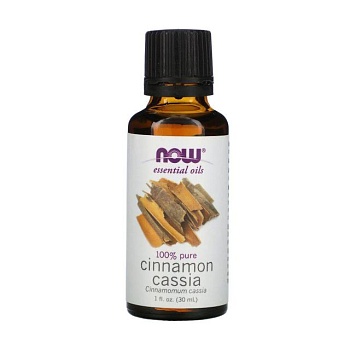 foto ефірна олія now foods organic cinnamon 100% pure cassia органічна олія кориці касії, 30 мл