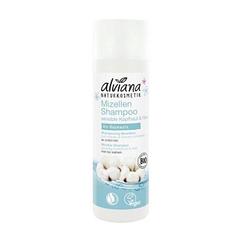 фото міцелярний шампунь для волосся alviana micellar shampoo з бавовною, 200 мл