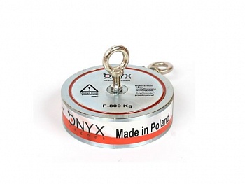 foto поисковый неодимовый магнит двухсторонний onyx-magnet f 600x2 (сила 800 кг) n52
