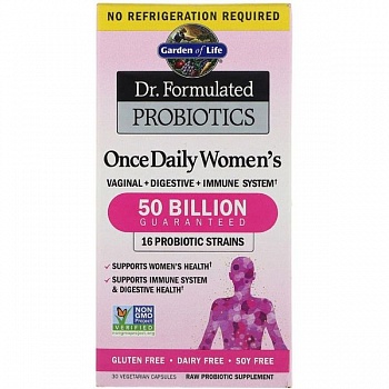 foto пробиотики для женщин once daily garden of life 30 капсул (gol047)