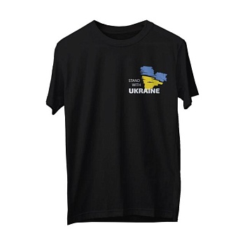 foto футболка унісекс amigo stand with ukraine чорний, розмір xxl