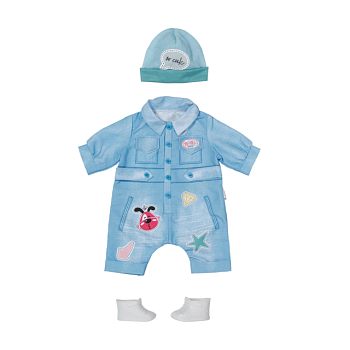 фото набір одягу для ляльки zapf baby born джинсовий стиль, від 3 років (832592)