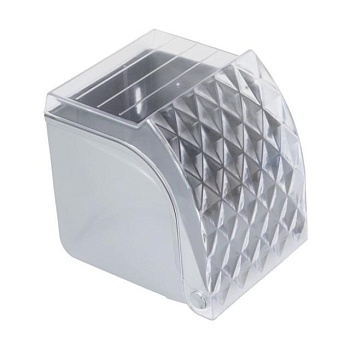 фото тримач для туалетного паперу volver crystal срібний, 1 шт (10201sl)
