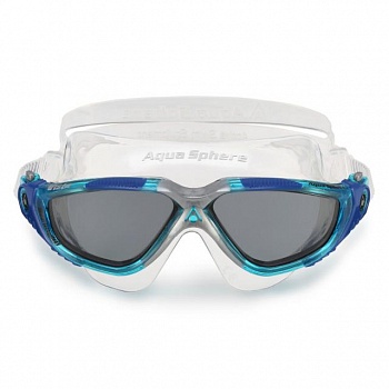 foto окуляри для плавання aquasphere vista блакитно-срібний лінзи темні (ms1734340ld)