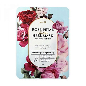 foto пом'якшувальна маска для п'ят koelf rose petal satin heel mask, 6 г