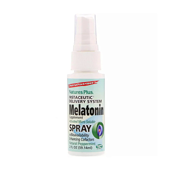 фото дієтична добавка в спреї naturesplus instanutrient melatonin supplement spray натуральна м'ята, 60 мл