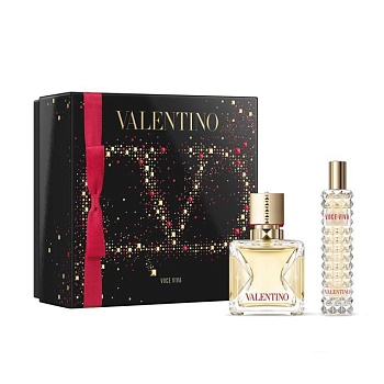 фото парфумований жіночий набір valentino voce viva gift set (парфумована вода, 50 мл + парфумована вода, 15 мл)