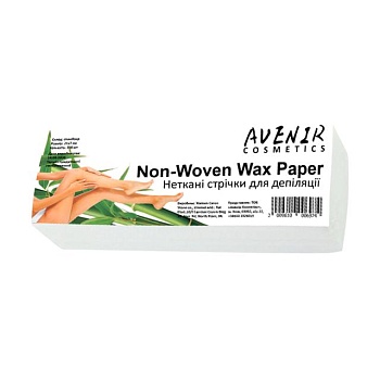 фото стрічки для депіляції avenir cosmetics non-woven wax paper з нетканого матеріалу, 100 шт