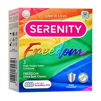 фото презервативи serenity freedom ultra soft classic, 3 шт