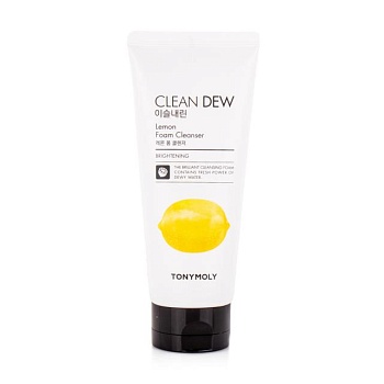 фото очищувальна пінка для вмивання tony moly clean dew lemon foam cleanser з лимоном, 180 мл