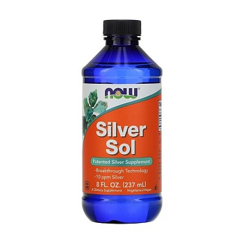 фото дієтична добавка now foods silver sol колоїдне срібло, 237 мл