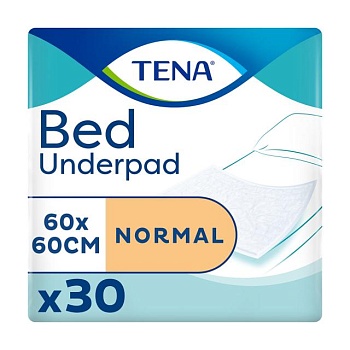 фото одноразові пелюшки tena bed underpad normal 60*60, 30 шт