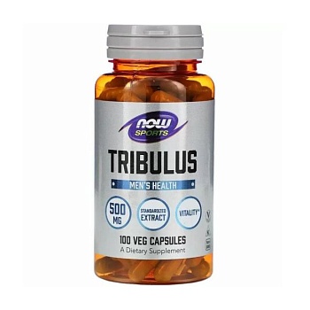 фото дієтична добавка в капсулах now foods tribulus трибулус 500 мг, 100 шт