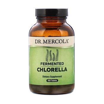 фото дієтична добавка в таблетках dr. mercola fermented chlorella ферментована хлорела, 450 шт