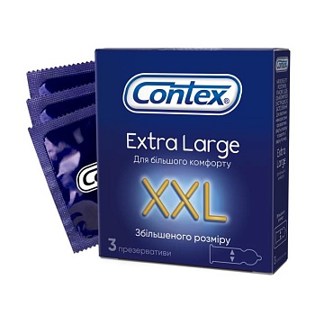 фото презервативи contex extra large збільшеного розміру, 3 шт