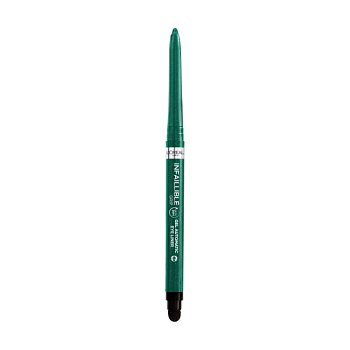 фото автоматичний водостійкий олівець для очей l'oreal paris infaillible grip 36h gel automatic eye liner 08 emerald green, 1 г