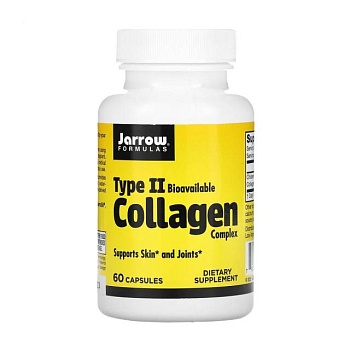 фото дієтична добавка колаген в капсулах jarrow formulas type ii collagen, 60 шт