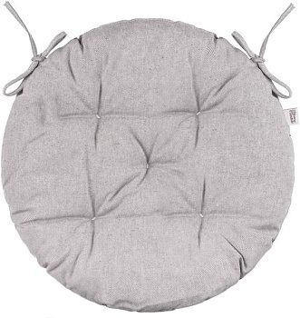фото подушка для стула ardesto oliver, серый, d-40см, 100% хлопок (art03od)