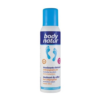фото дезодорант-антиперспірант для ніг body natur anti-perspirant deodoran, 150 мл
