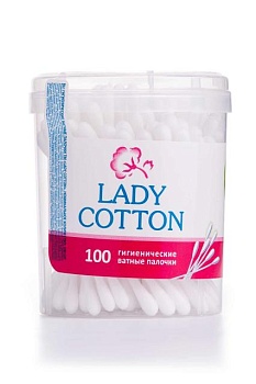 фото палички ватні lady cotton банка, 100шт