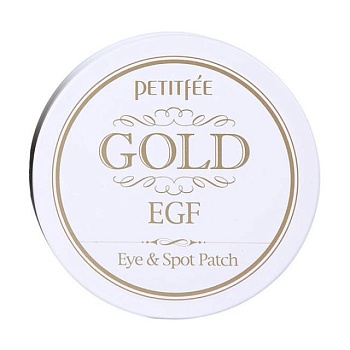 фото гідрогелеві патчі для шкіри навколо очей petitfee & koelf gold&egf eye & spot patch з золотом, 60+30 шт