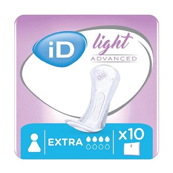 фото урологічні прокладки id light advanced extra, 10 шт