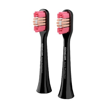 фото змінні насадки для електричної зубної щітки sencor toothbrush heads sox 104 чорні, 2 шт