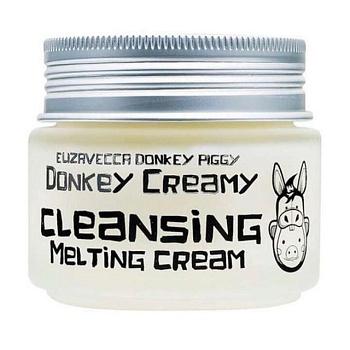 фото очищувальний крем-олія для зняття макіяжу elizavecca donkey creamy cleansing melting cream, 100 мл