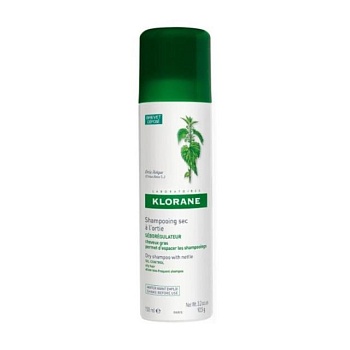 фото сухий шампунь klorane nettle sebo-regulating dry shampoo for oily hair з кропивою, 150 мл