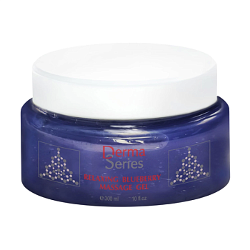 фото масажний гель для тіла derma series relaxing blueberry massage gel, 300 мл