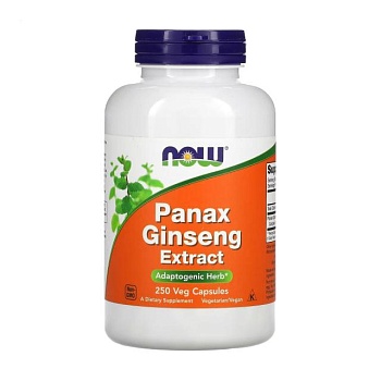 фото дієтична добавка в капсулах now foods panax ginseng женьшень 500 мг, 250 шт