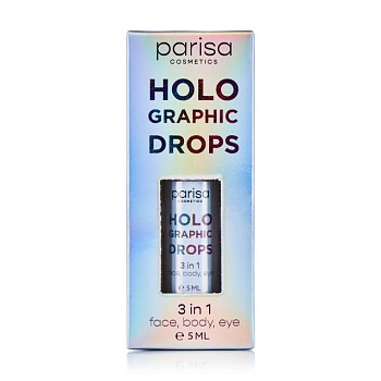 фото голографічні краплі parisa cosmetics holographic drops hd-01, 5 мл