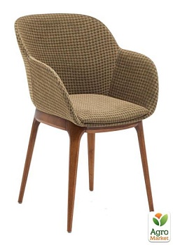 фото крісло tilia shell-w pad ніжки букові, сидіння з тканиною pied de poule 03 (10787)