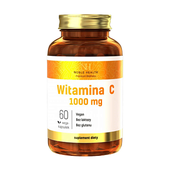 фото дієтична добавка вітаміни в капсулах noble health vitamin c вітамін c 1000 мг, 60 шт