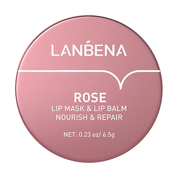 фото бальзам-маска для губ lanbena rose lip mask & lip balm з екстрактом троянди, 6.5 г