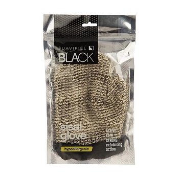 фото рукавичка-мочалка для душа suavipiel black