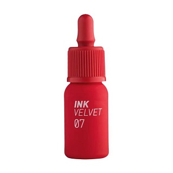 фото матовий тінт для губ peripera ink the velvet lip tint 7 girlshy red, 4 г