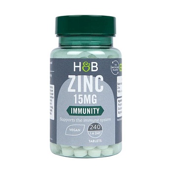 фото дієтична добавка в таблетках holland & barrett zinc цинк 15 мг, 240 шт